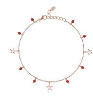 Cavigliera Mabina Donna Long Beach in Argento Corallo 533369